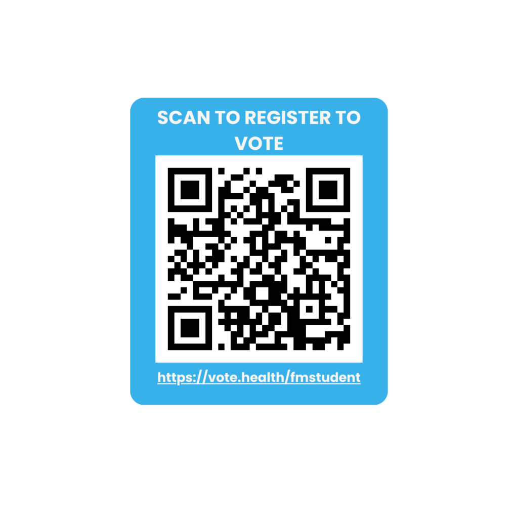 Use your phone to scan this QR code to make sure you're registered to vote!